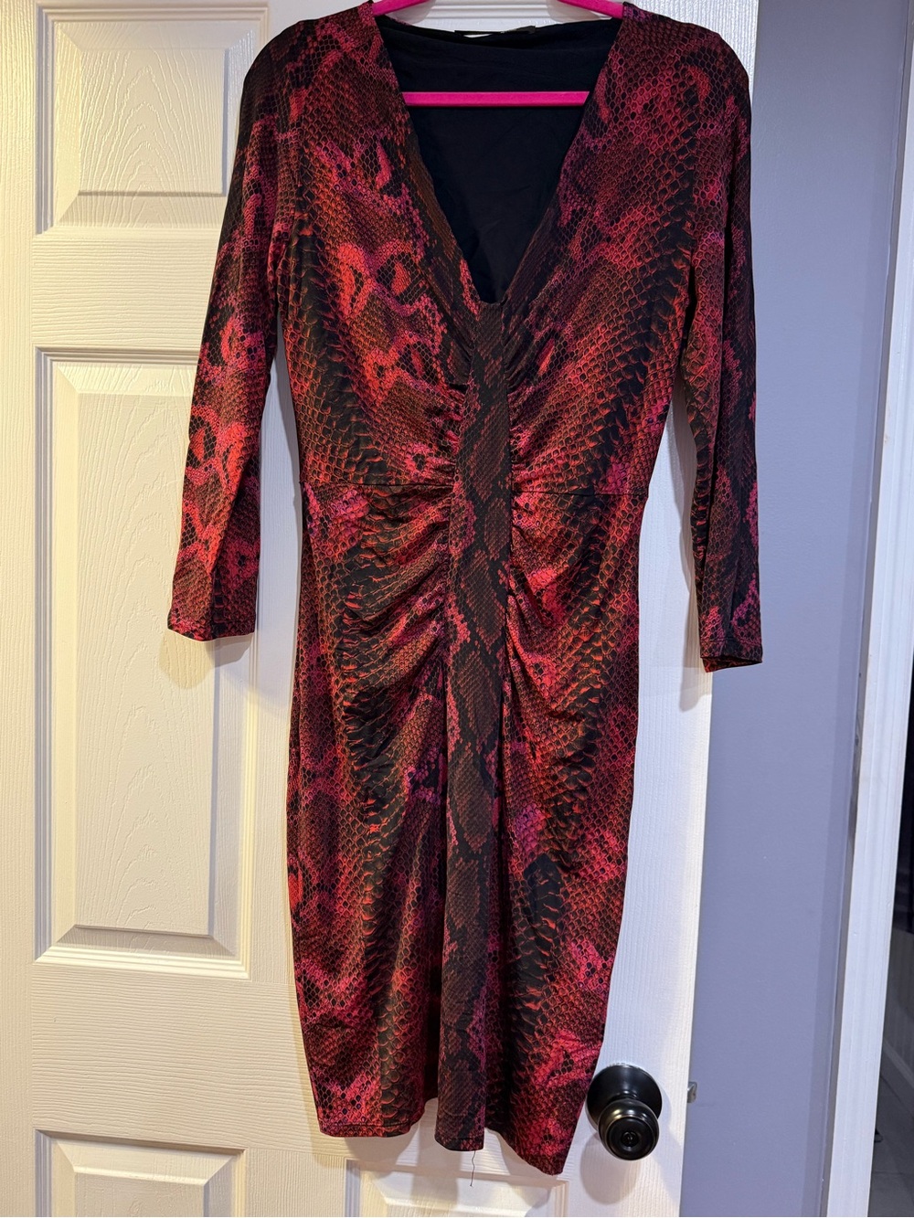 Roberto Cavalli Snake Print Dress